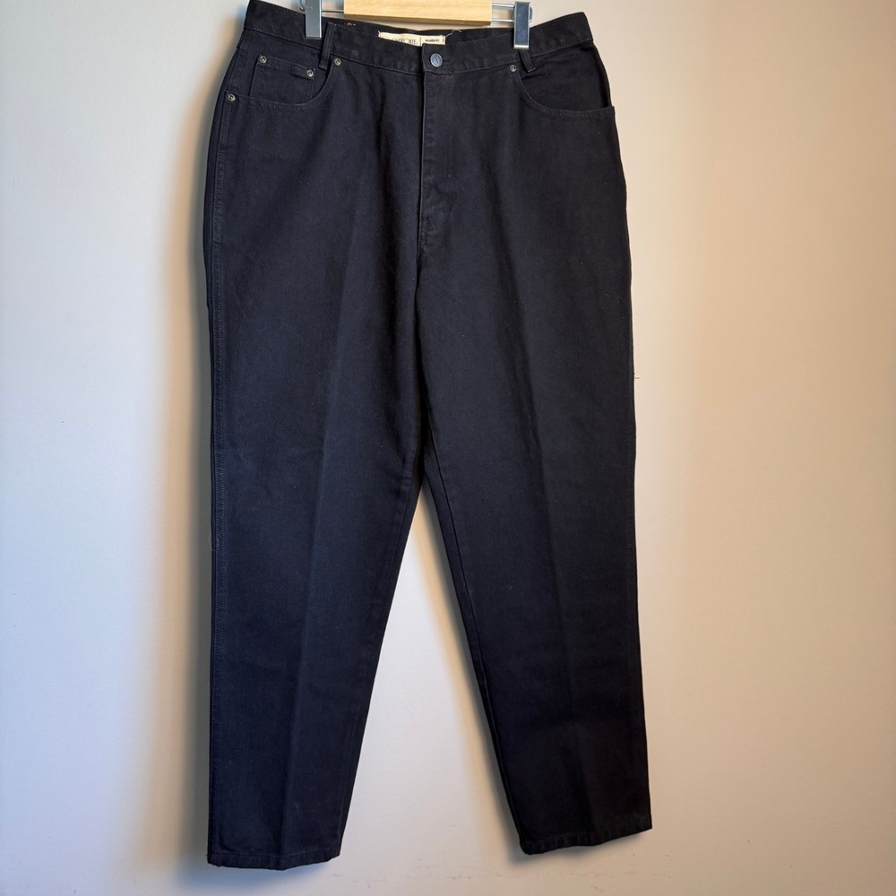 Vintage (New) Cherokee Womens Relaxed Fit‎ High Rise Mom Jeans Black Size 16 90s